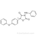 2,4-oxazolidinedione, 5-méthyl-5- (4-phénoxyphényl) -3- (phénylamino) - CAS 131807-57-3